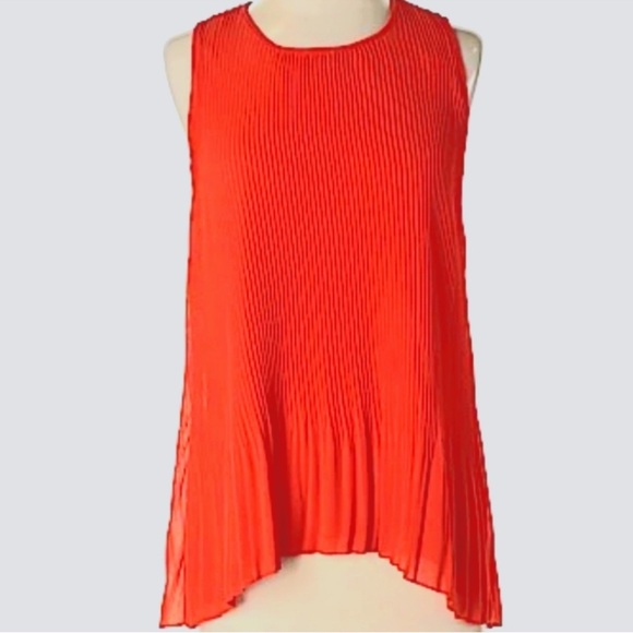Zara Tops - Zara Vibrant orange Sleeveless Blouse